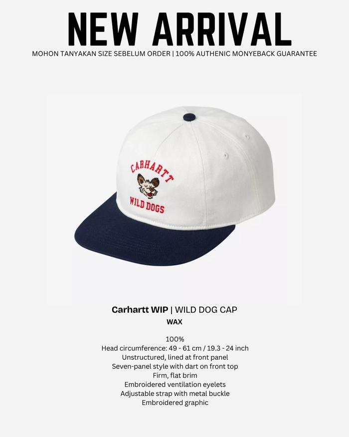 Carhartt WIP | WILD DOG CAP | Topi Pria dan wanita 100% ORIGINAL
