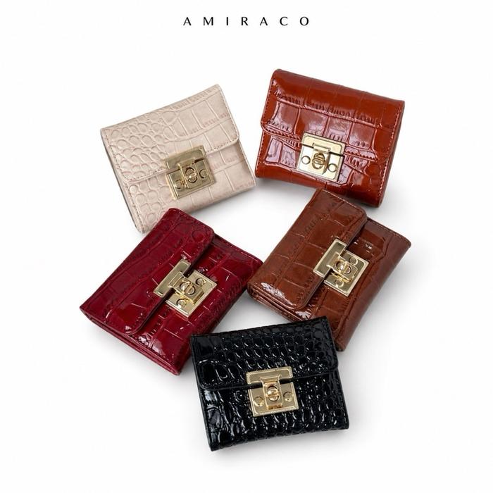 By AMIRACO - FELOS Croco Dompet Mini Wanita Size 11x10cm