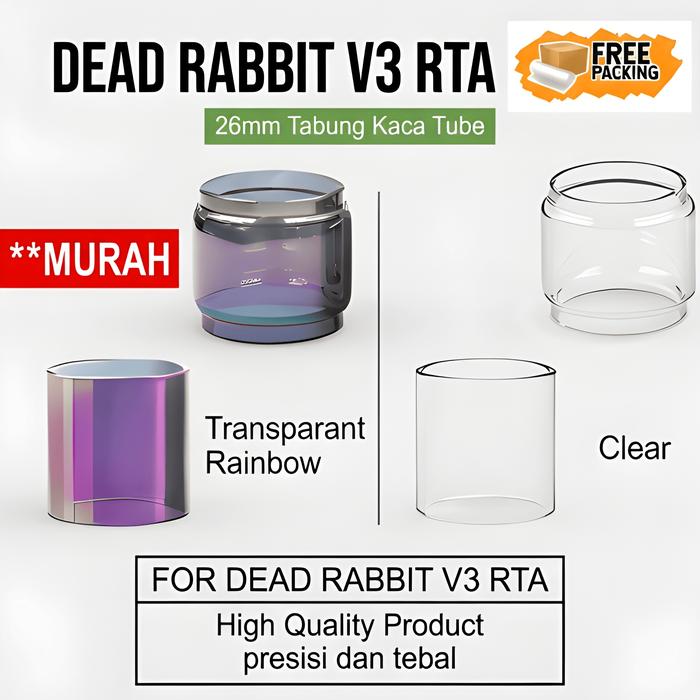 [FAVORIT] DEAD RABBIT V3 RTA Replacement Glass | tabung kaca tube tank
