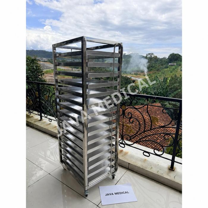 Rak Loyang Roti Stainless Trolley Bakery untuk Tray 40 x 60 cm