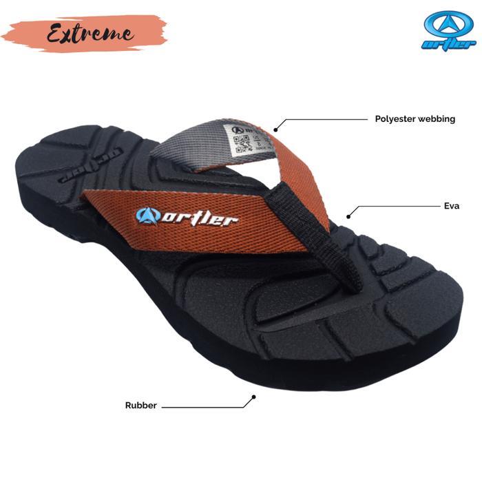 Sandal Gunung Pria Ortler Merah Bata Sendal Jepit Outdoor Traveling Adventure Tipe Extreme Kekinian