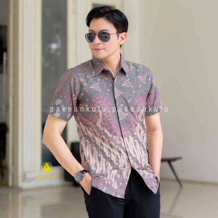 Pakeankulo Batik Pria Premium Slimfit Motif Aswangga Lengan Pendek