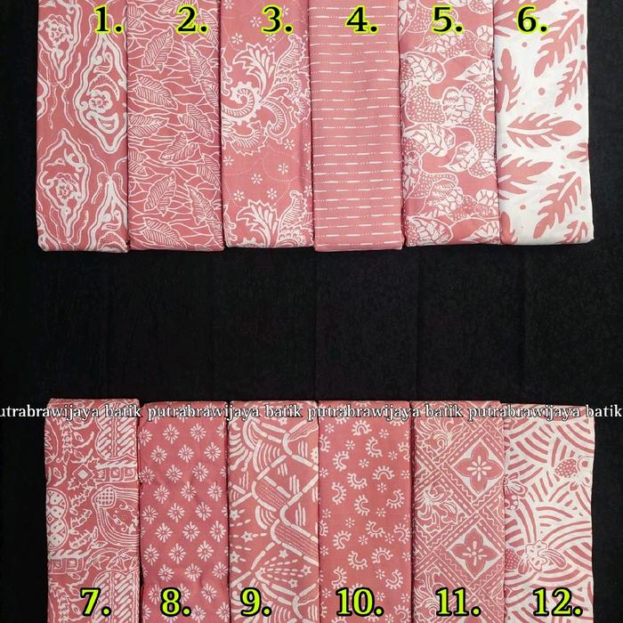 Kain Batik Cap Garutan Pink dusty Jarik Kebaya Bahan Katun Halus Adem Fashion Batik Wanita Terkini S