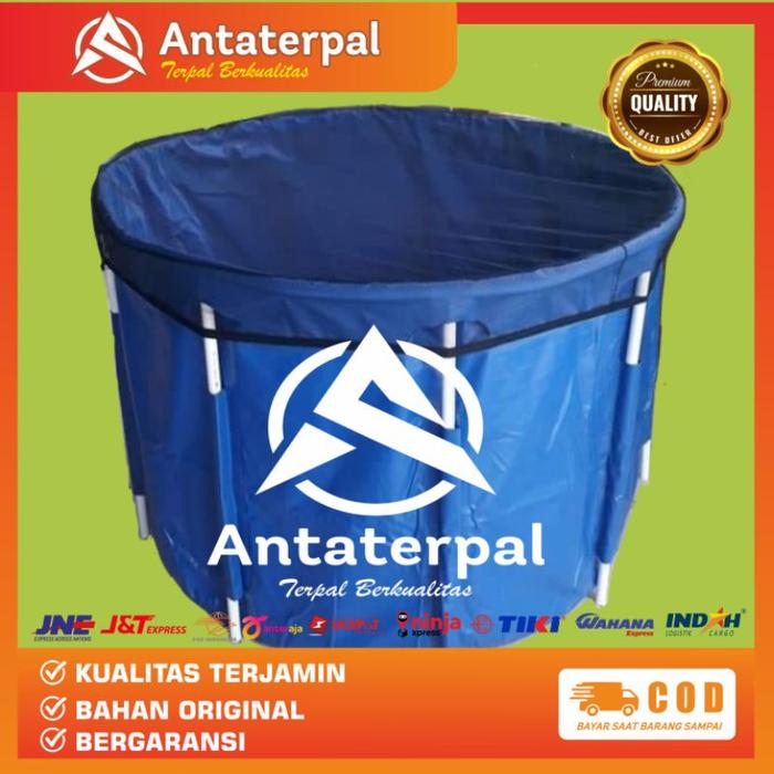 Vat Kolam Terpal Berkualitas Diameter 1,2M Tinggi 80cm Fulset merk orchid