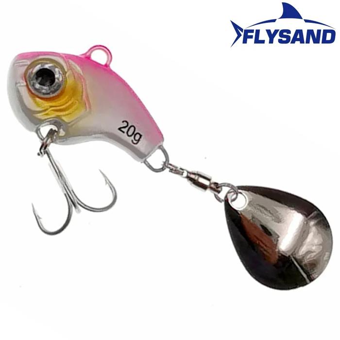 FLYSAND 20g Metal Mini VIB with Spoon Fishing Lure - Fish Hooks, Tackle Pin, Crankbait Vibration Spi