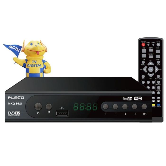 Set Top Box STB Fleco DVB T2 SNI Full HD