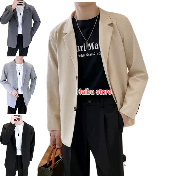 blazer pria korea stayle/jas kerja pria/jasket guru/jasket santri/jas almamater