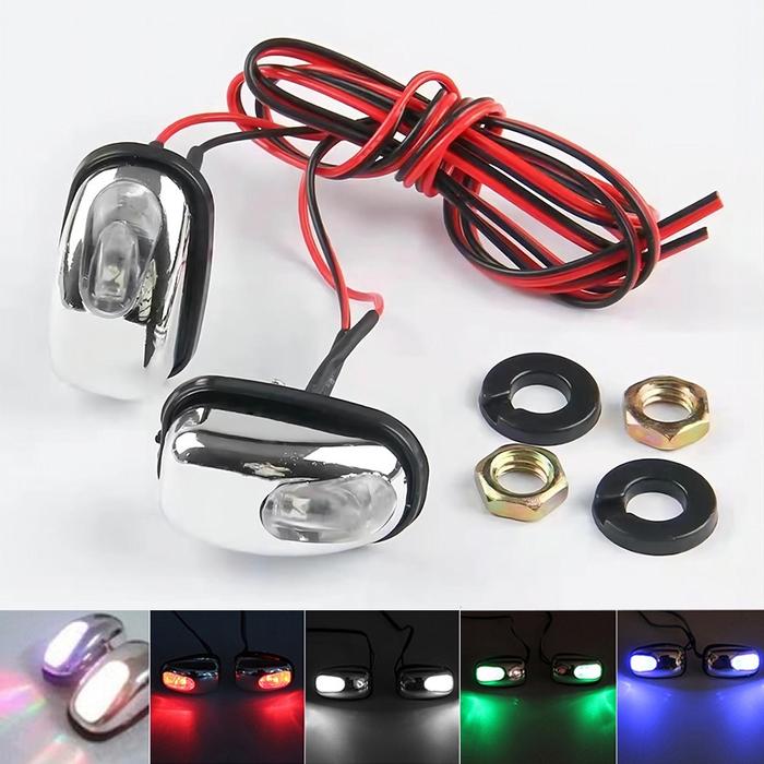 Mata Air Wiper 2Pcs /Washer Nozzle Wiper Mobil + Lampu