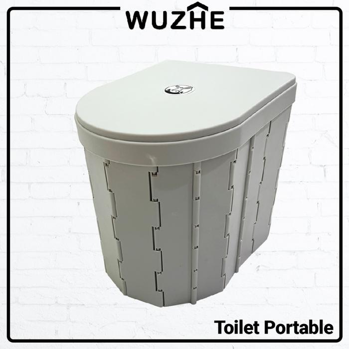 Portable Toilet for Camping Toilet Lipat dengan Tutup Toilet Mobil Porta Potty Tahan Air Toilet Emb