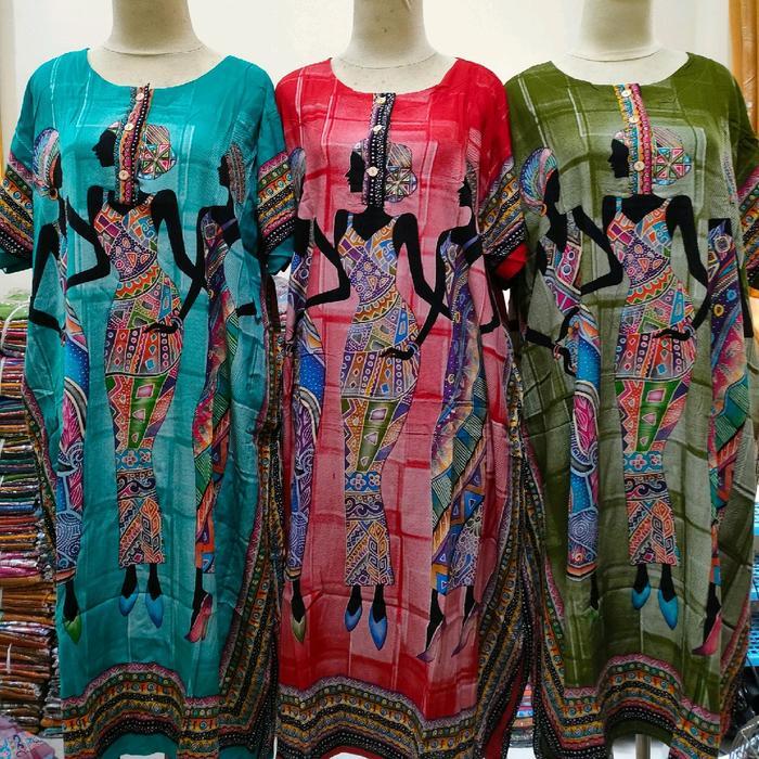 Daster Sb Kancing Motif Afrika