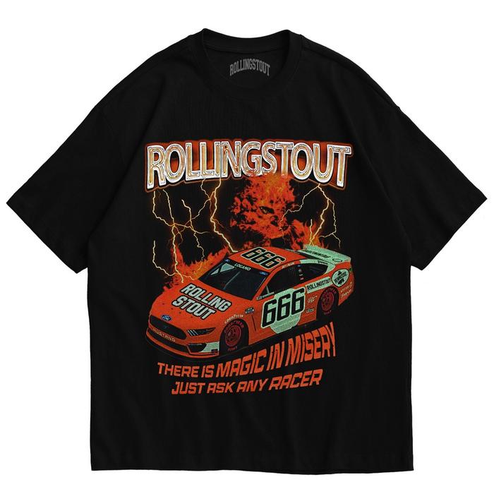 ROllingstout - KAOS VINTAGE NASCAR RUMBLE RED | T-SHIRT RACING CAR | KAOS MOBIL BALAP NASCAR