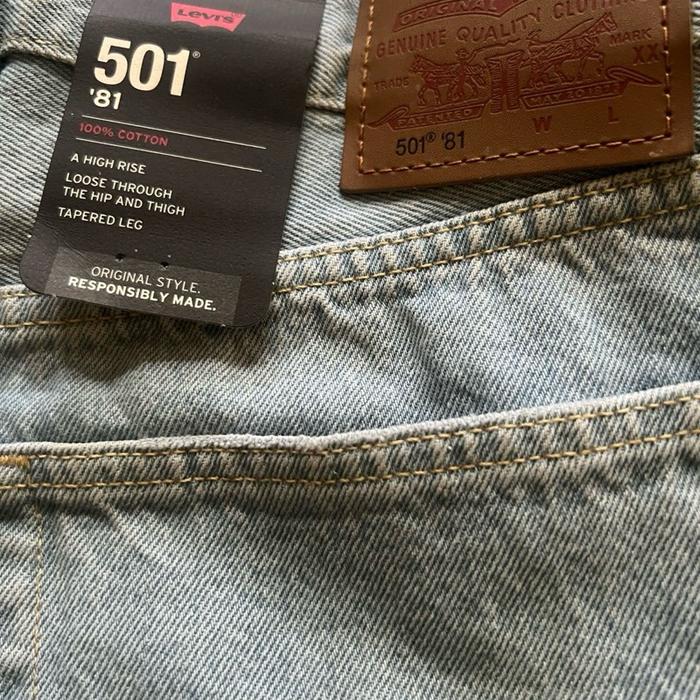 Levis Celana Jeans Wanita 501 '81 High Rise Loose Fit Tapered Leg 100% Cotton Original Style size 31