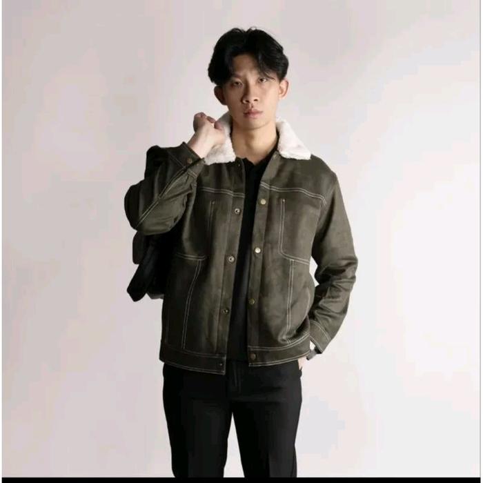 Suede Sherpa Jacket Signore Pria