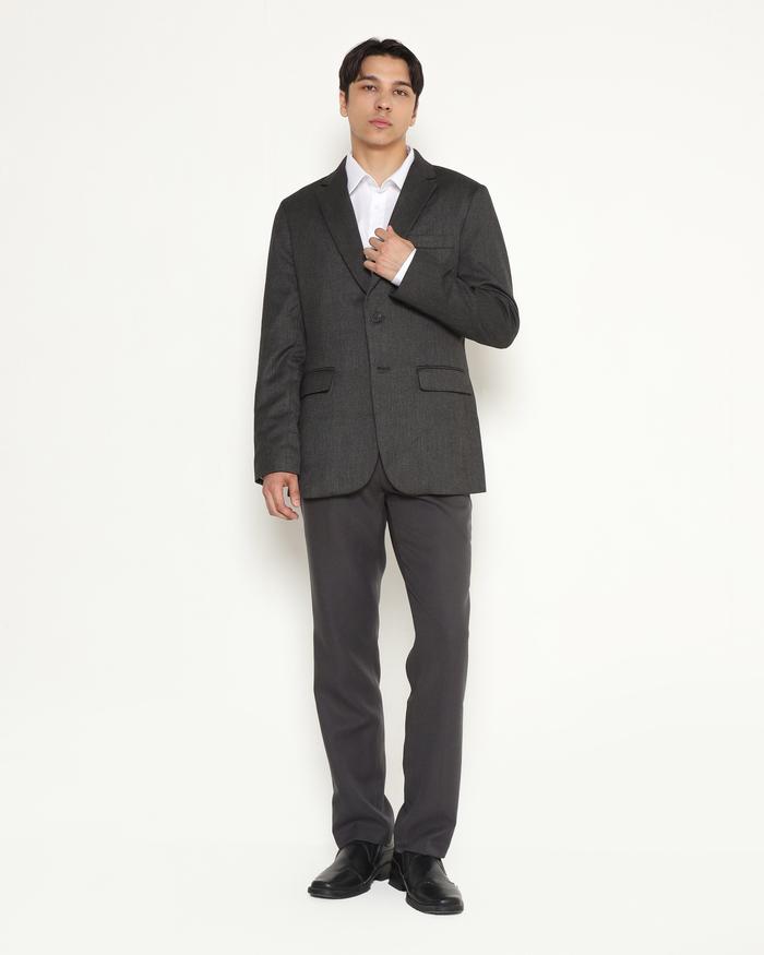 VALINO Blazer Texture Pria  (Abu-Abu & Biru)