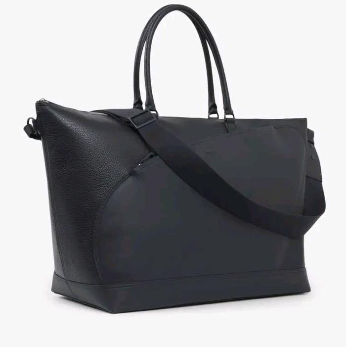 LACOSTE Club Lacoste Grain Leather Weekend Bag Original Shoulder Bag Wanita