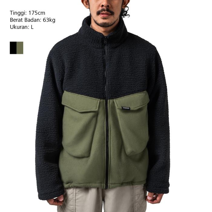 Jaket Bodypack Vice Sherpa Fleece - Hitam