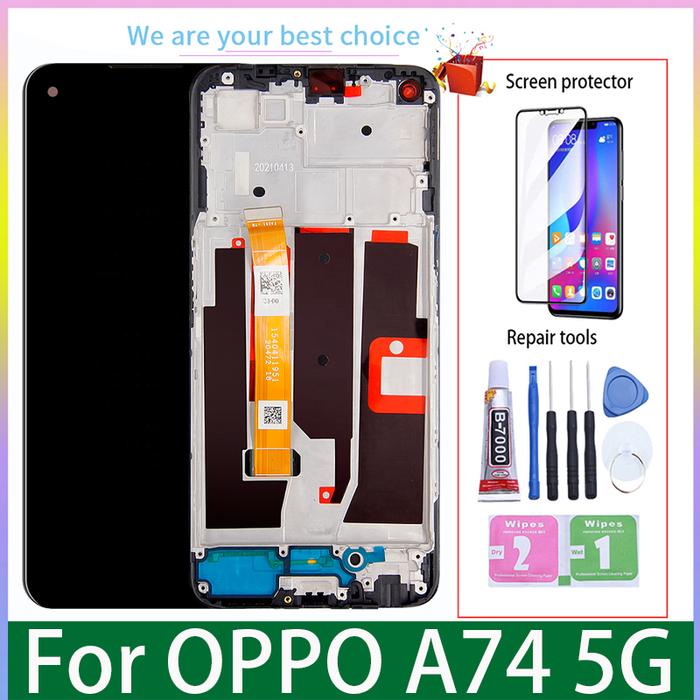 6.5" For Oppo A74 5G Origina LCD Display With Frame Touch Screen