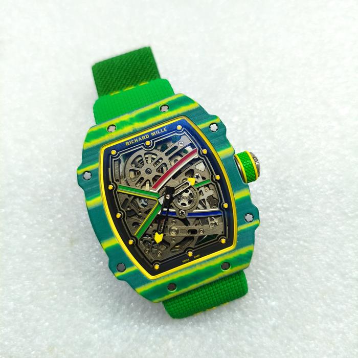 RM 67 JAM TANGAN CARBON GREEN RM 67-02 SWISS SUPER CLONE