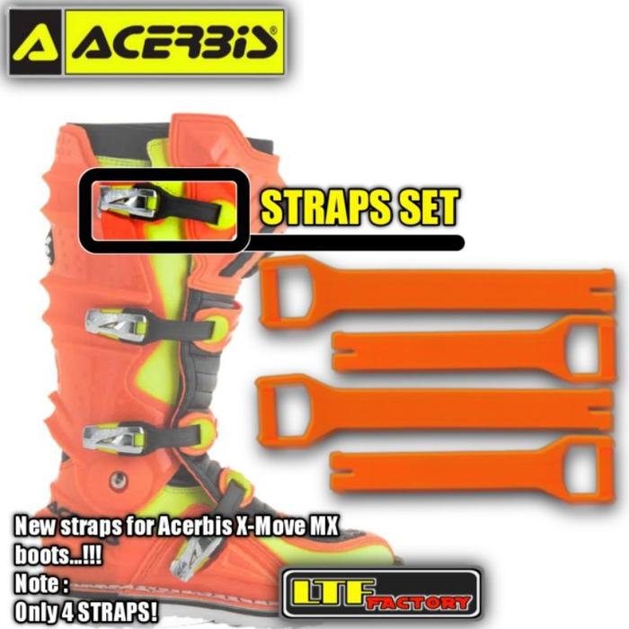 ACERBIS X-MOVE BOOTS BUCKLE STRAP LEVER KIT - TALI CADANGAN SEPATU SET ADVENTURE TRAIL - MOTOCROSS O