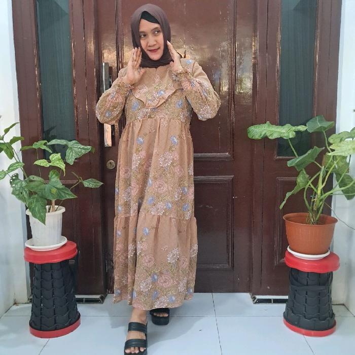 !!! Midi Dres 3/4 Dress Wanita Busui