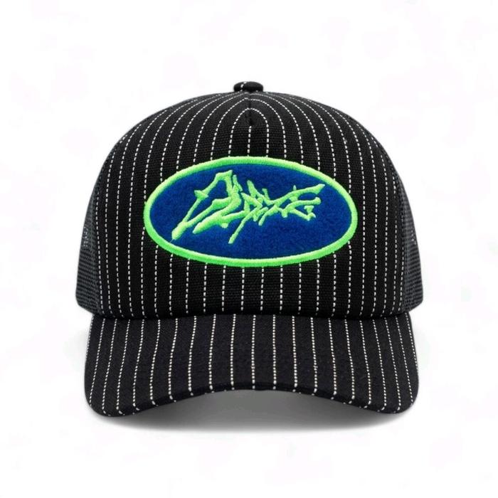 OLDAZE | Marks Wabash Trucker Hats | Black Striped