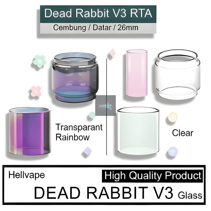DISKON DEAD RABBIT V3 RTA Replacement Glass | tabung kaca tube tank