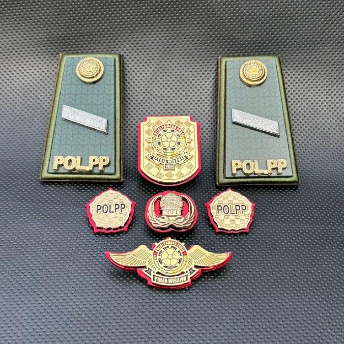 Paket Atribut Pol Pp Pangkat 2A 2B 2C 2D / 3A 3B 3C 3D / 4A 4B Satpol Pp Lengkap Premium