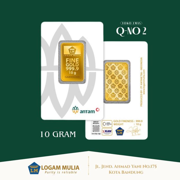 Logam Mulia Antam 10 Gram Certicard Emas Murni 24 Karat Asli Logam Mulia Redmark