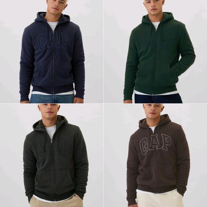 Gap Logo Sherpa-Lined Zip Hoodie Jacket