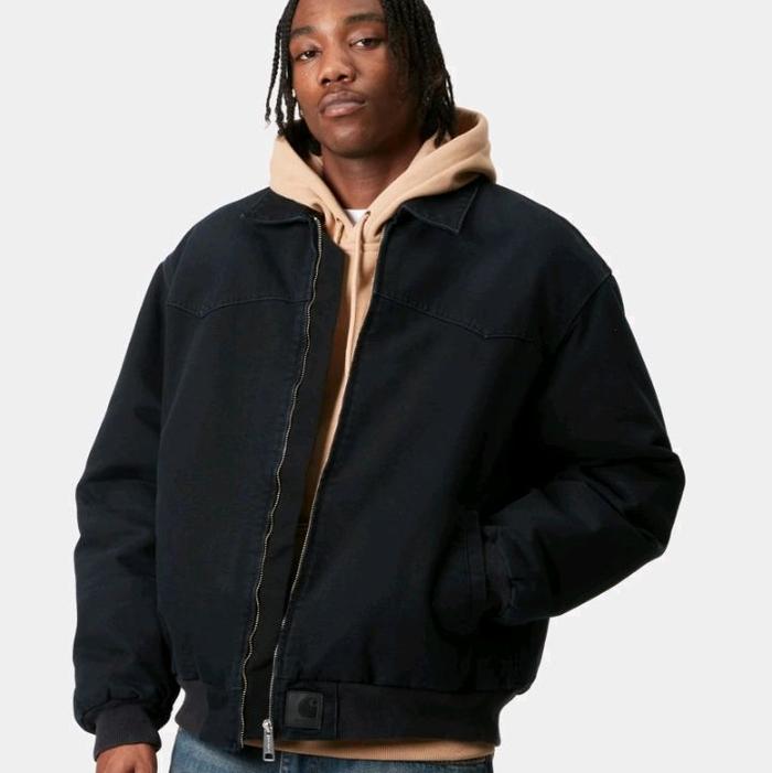 CARHARTT OUTERWEAR - OG SANTA FE JACKET - BLACK / BLACK - 100% ORIGINAL