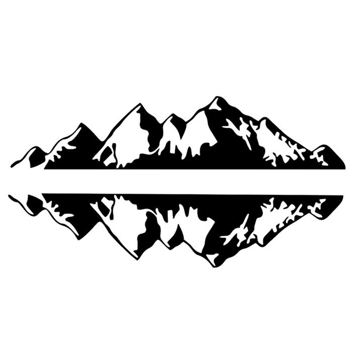1pair 76x16cm Mountain Range Sticker Vinyl Decals Art Design Sticker