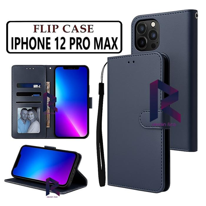 Case Type IPHONE 12 PRO MAX FLIP WALLET LEATHER KULIT PREMIUM SARUNG BUKA TUTUP KESING HP SOFTCASE F