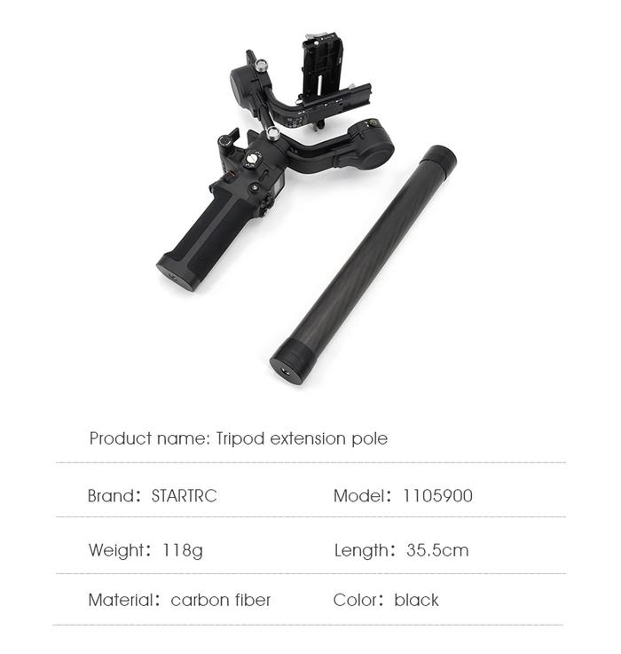 Upgrade Gimbal Extension Pole Carbon Fiber Bar Handle Grip