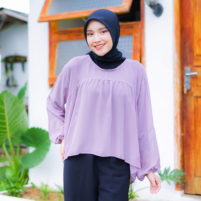 HESTY DEALOVA OUTER BLOUSE POLOS Atasan Baju