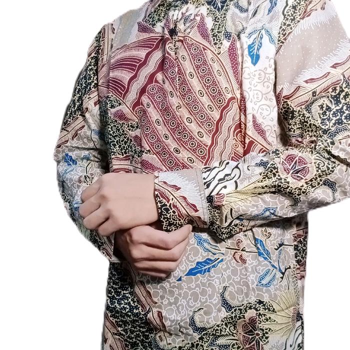 hem premium batik  Pria lengan Panjang bahan adem jaitan rapi ati luntur cocok buat ke acara pernika