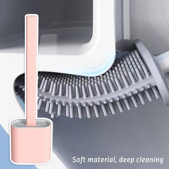 Simple Floor/Wall-Mounted Toilet Cleaning Brush Reusable Durable Clean Brush Stand For Toilet Cleani