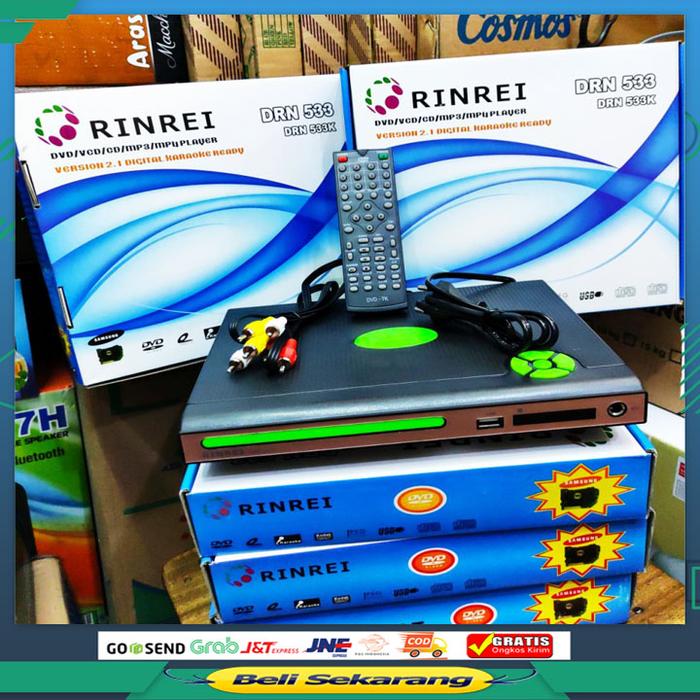 RINREI DVD Player DRN-533K Optik Samsung - DVD - VCD - CD - MP3 - MP4 Player PROMO SUPER MURAH