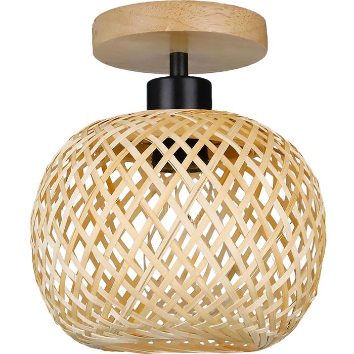 Lampu Langit-langit Perlengkapan Lampu Tenun Bambu Lampu