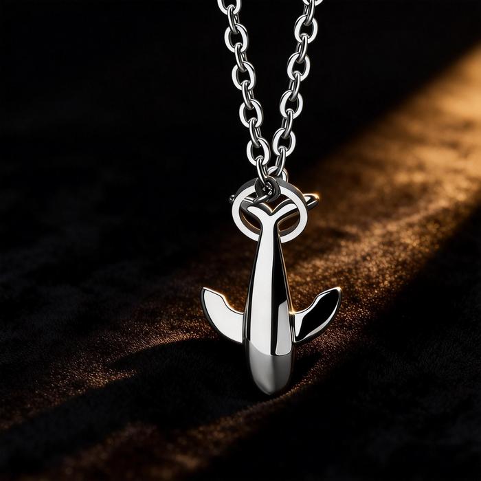 Kalung Cowok Keren Liontin Paus Gaya Korea Modis Bahan Titanium Steel Asli Anti Karat Anti Luntur Hi