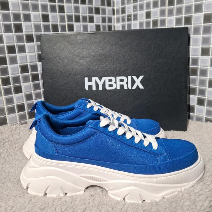 PEDRO HYBRIX SEPATU SNEAKERS BIRU BLUE  PRIA BARU ASLI ORIGINAL