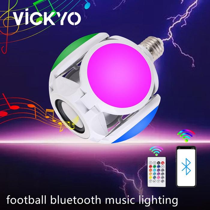 VICKYO Smart Bluetooth Light Bulb E27 LED Music Football Colorful