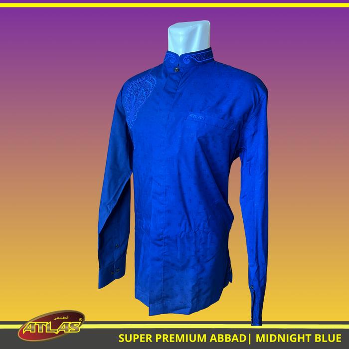 Baju Koko / Baju Muslim ATLAS Super Premium ABBAD Bordir Lengan Panjang Stylish, Eksklusif dan Elega