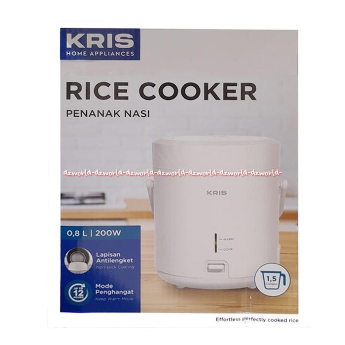 TERBARU Kris 0.8L Rice Cooker Mini Kecil White Untuk Travelling Berpergian Warna Putih Krisbow Ricec