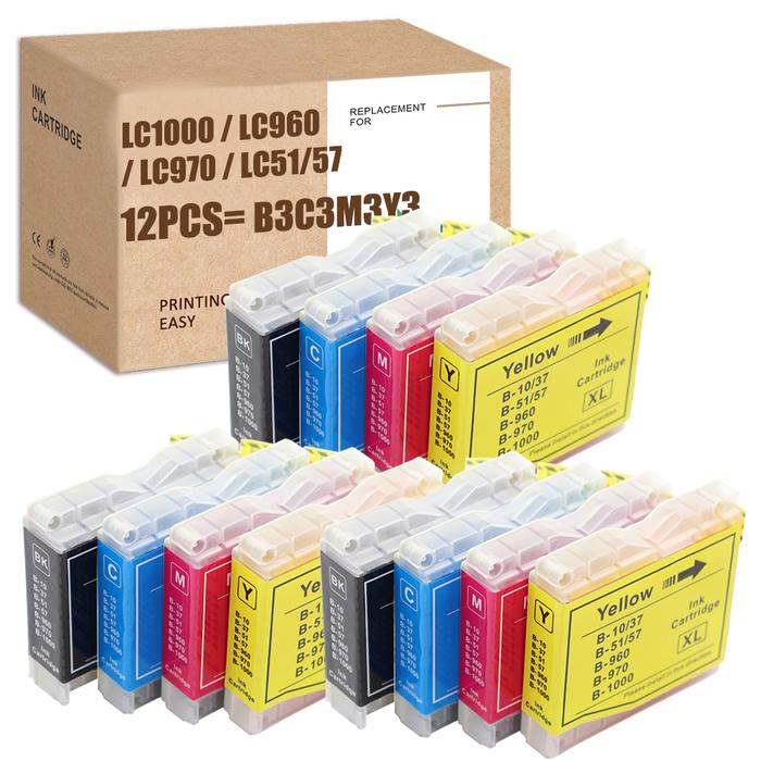 HS For Brother Ink Cartridge LC1000 LC970 LC-960