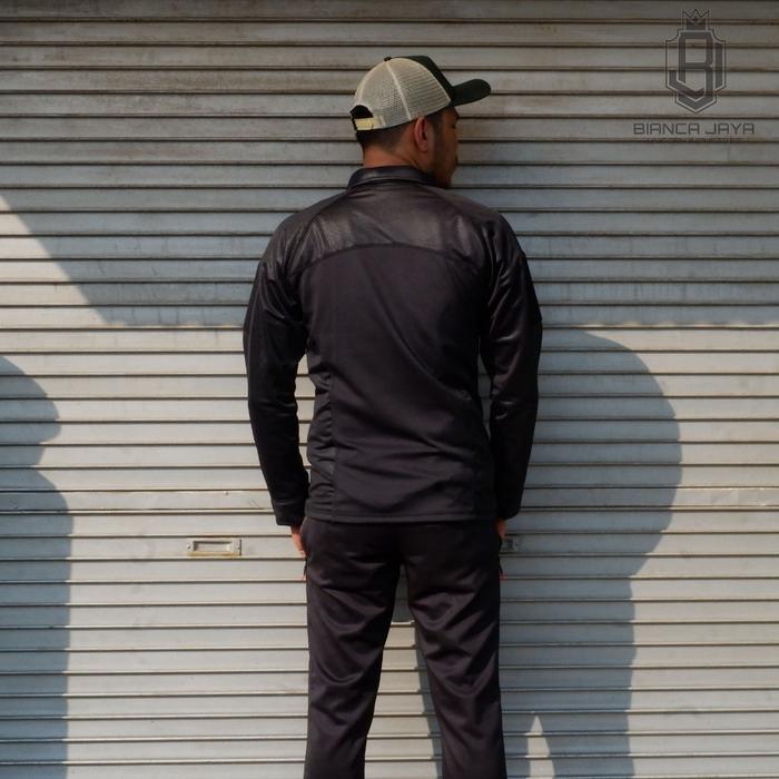 ARMY.SUPPLY - BAJU KAOS BDU TACTICAL SCUBA KOMBINASI EMBOS HITAM BAHAN TEBAL TNI LENGAN PANJANG