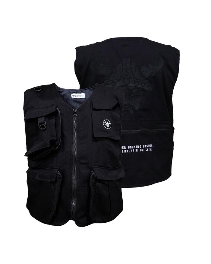 VEST LOGO BLOCK VPC - VIKING PERSIB CLUB - FULL PATCH BLACK ON BLACK