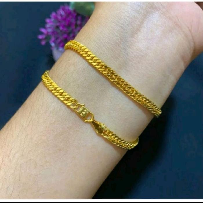 gelang Jalin lapis mas murni 24k