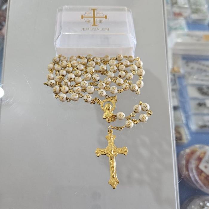Rosario Jerusalem 6mm Golden Cross Katolik