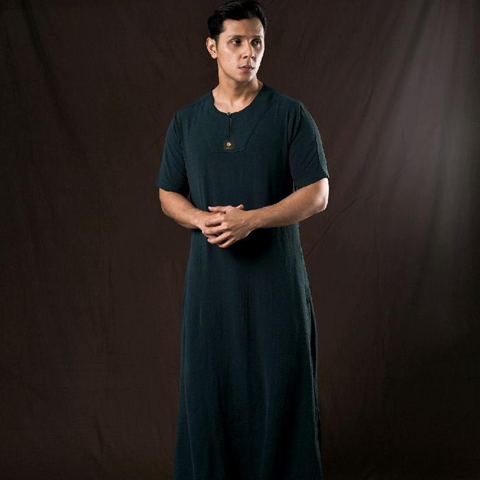 Elmakky Exclusive - Gamis Rama - Jubah pria lengan pendek Cringkle Airflow Premium