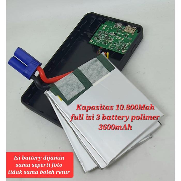 Ready Stok Portable Jumper Aki 12V 10800 Mah Mobil Dan Motor Power Bank Dengan Senter Led & Jumper A
